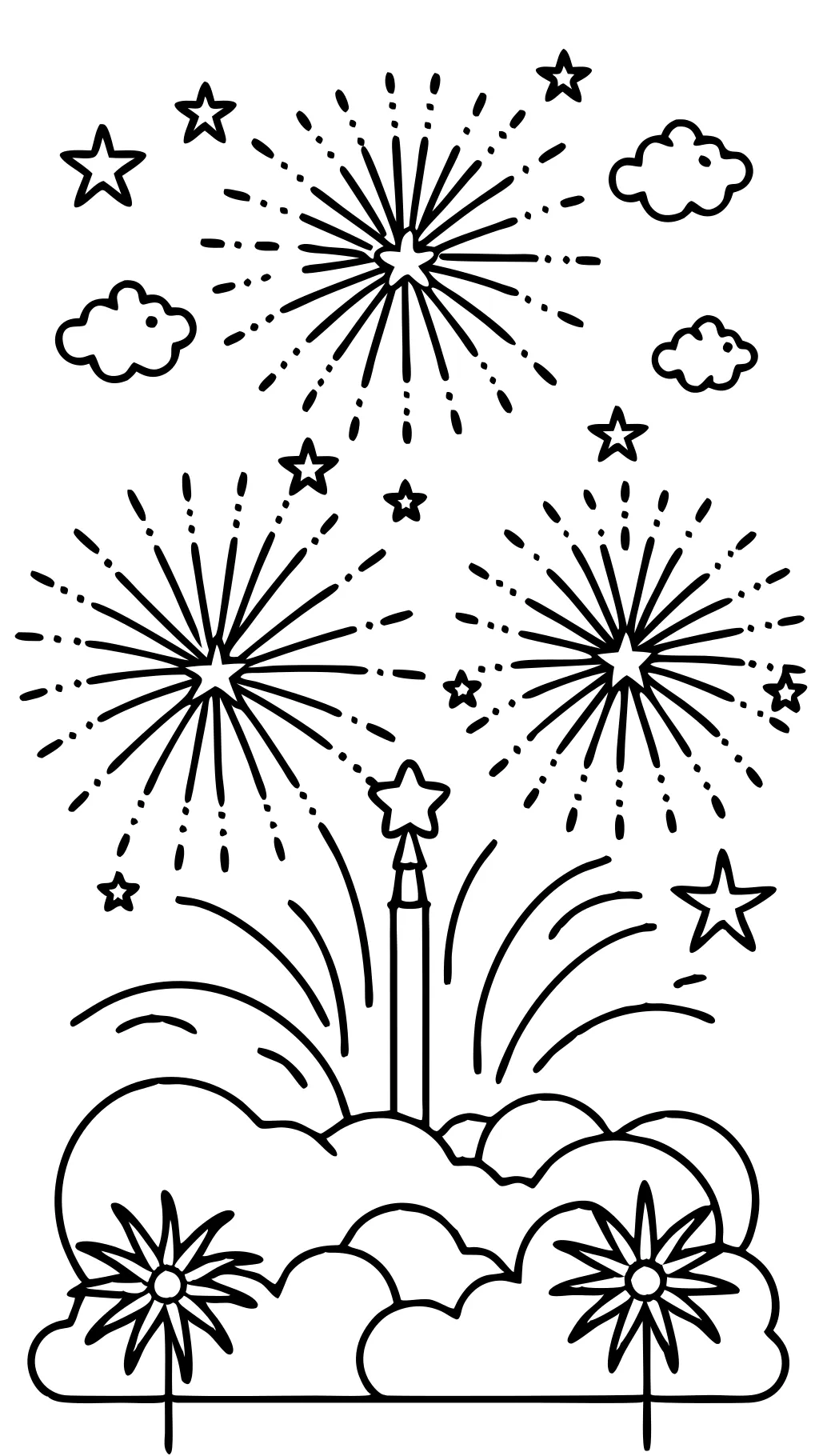 fireworks coloring pages